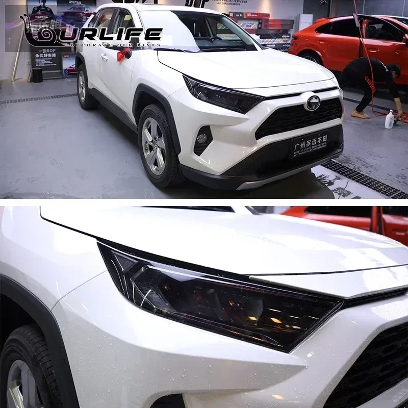 

Для Toyota RAV4 XA50 2020 2021 2022 автомобильные передние и задние фары защитная пленка против царапин черный прозрачный ТПУ аксессуары PPF