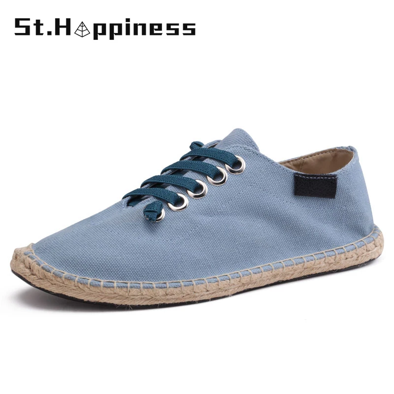 2022 г. Новая летняя Льняная мужская повседневная обувь ручной работы в рыбацком