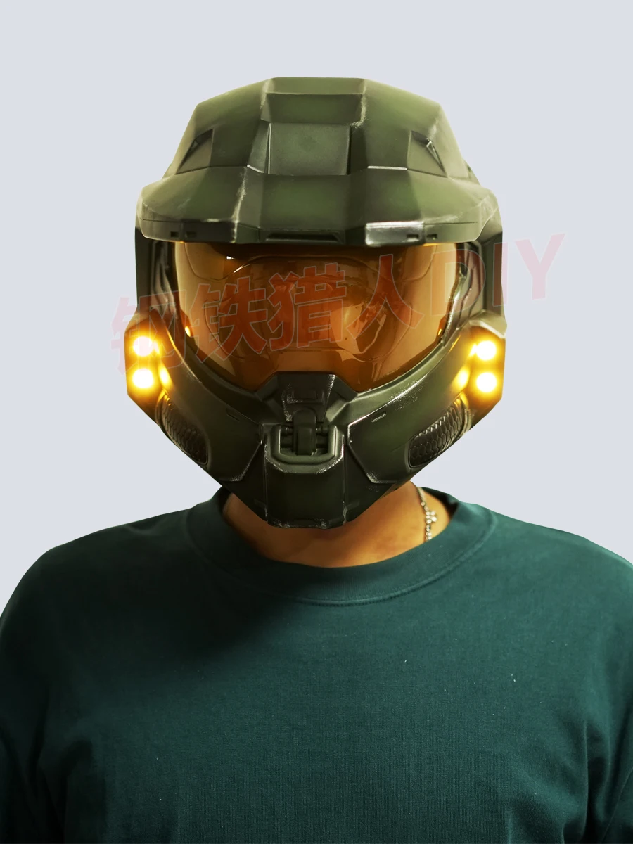 

Halo :guardians Masterchief Sparta Cos Doll Helmet Led Light Effect 1:1 Resin Model Wearable Cosplay Party Active Atmospher