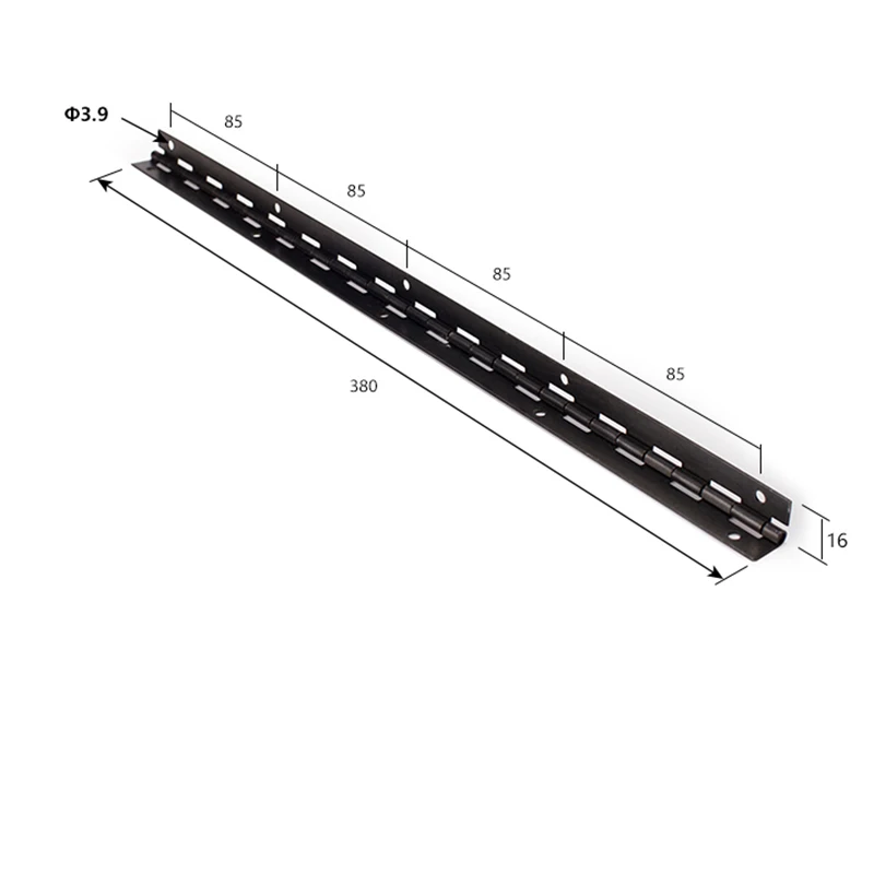 

2 pcs Iron Hinge Furniture Fitting Long Line 380 mm thick Iron piano Furniture Hinge with Free Screws Cabinet Hinges 270 degree