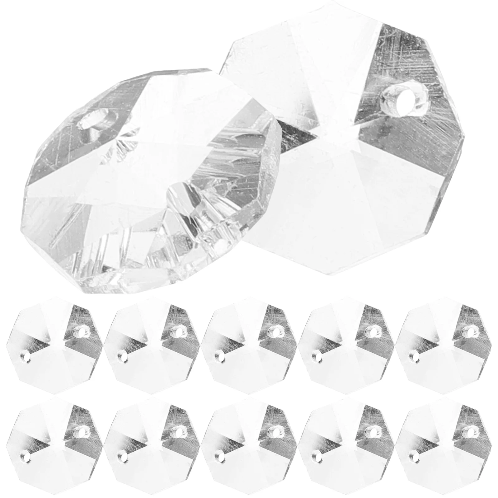 

100 Pcs Curtain Clear Glass Charms Jewelry Making Beads Set Beading Kits Decorative Beach