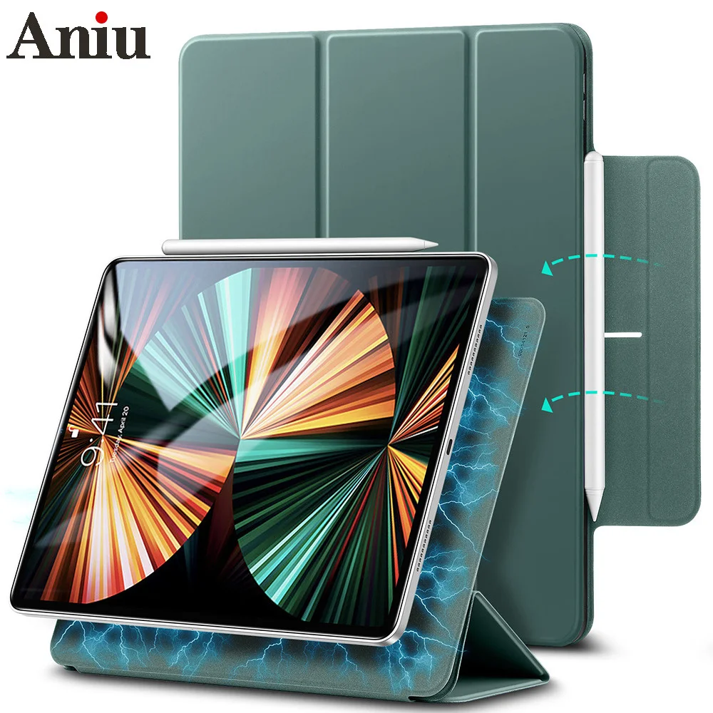 

for iPad Air 4 Case Trifold Rebound Magnetic Case for iPad Pro 11 12.9 2021 2020 Smart Cover for iPad Mini 6 Tablet Funda