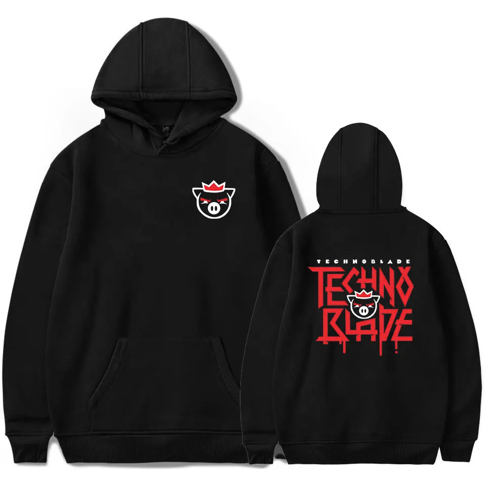 

Хит продаж 2022, Свитшот Technoblade Merch с 2D принтом и капюшоном, женская/Мужская одежда, повседневная толстовка, свитшот, свитшоты