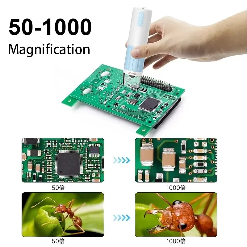Портативный Цифровой Микроскоп HD С Wi-Fi 50X-1000X Увеличением