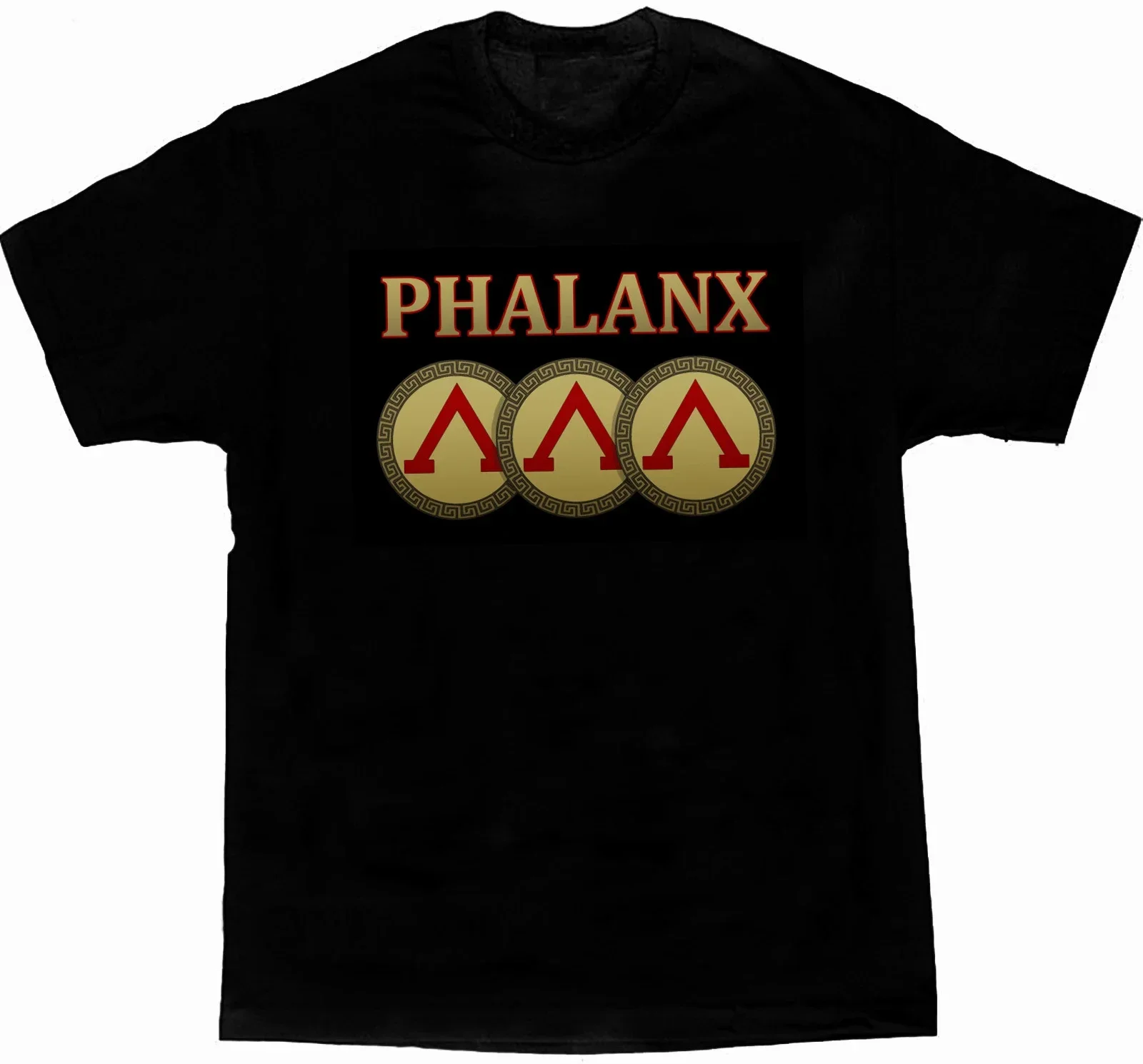 Креативная футболка Spartan Warriors Sparta Shield Phalanx 100% хлопок с круглым вырезом летняя