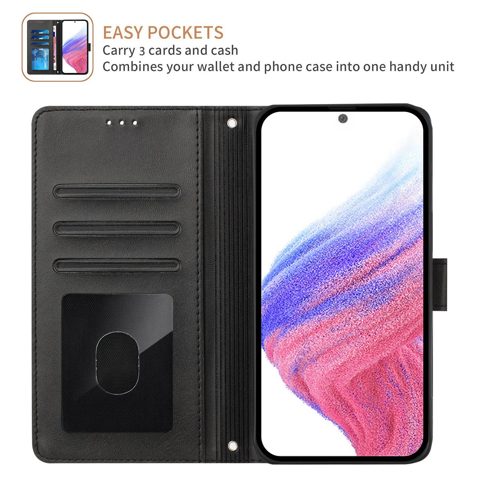 Фото Кожаный чехол-кошелек для Samsung Galaxy A91 A71 A51 A41 A31 A21s A21 A11 A01 A70s A70 A20s A20e A10e, задняя крышка для телефона №4