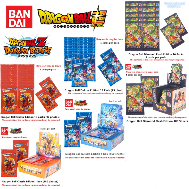 

Anime Dragon Ball Collector's Edition Flash Card Goku Vegeta IV Anime Characters Kids Gift Game Card