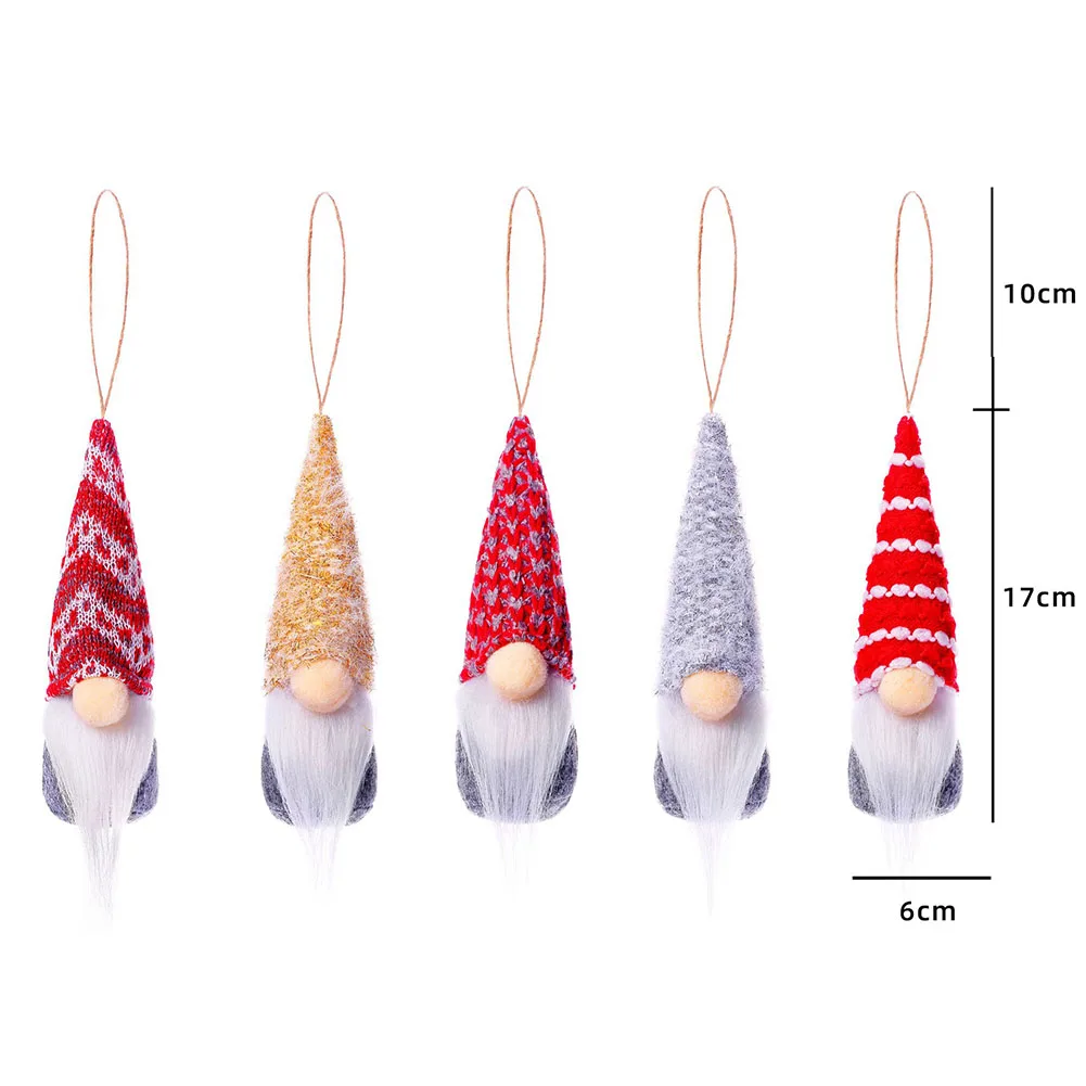 Christmas Gnome Plush Doll Pendant Kids Gift Xmas Tree Hanging Merry Christmas Decorations For Home Party Ornament