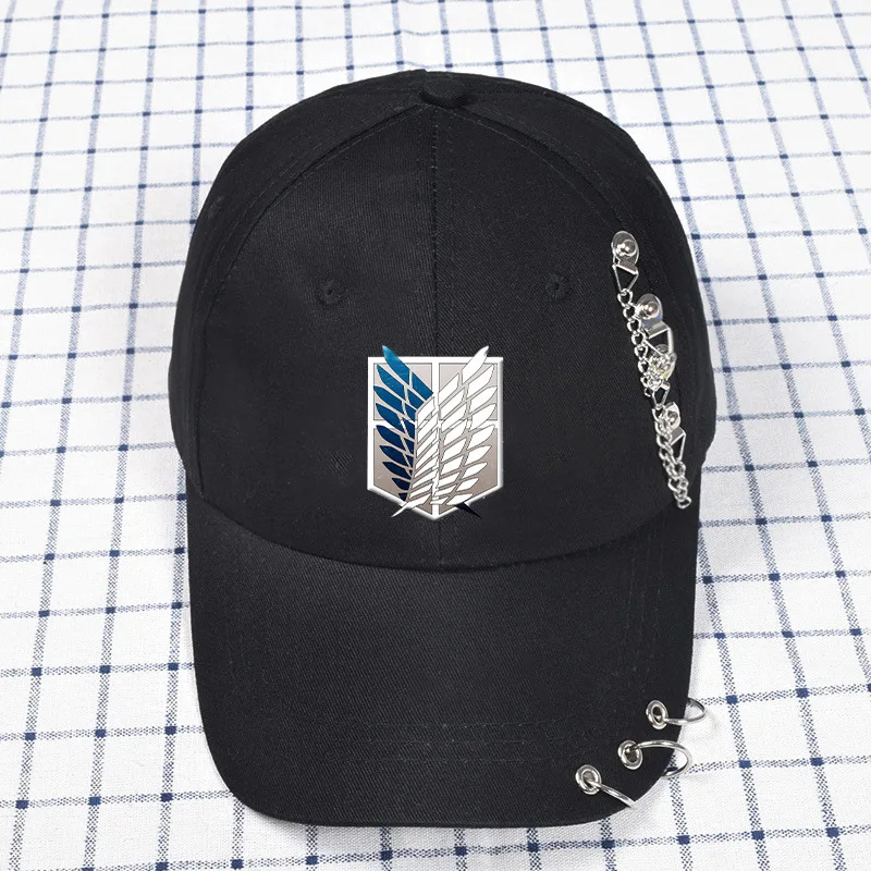 

Attack on Titan Print Hat Anime Figure Cap Solid Color Casual Shade Baseball Caps Summer Outdoor Beach Kids Boy Girls Sun Hats