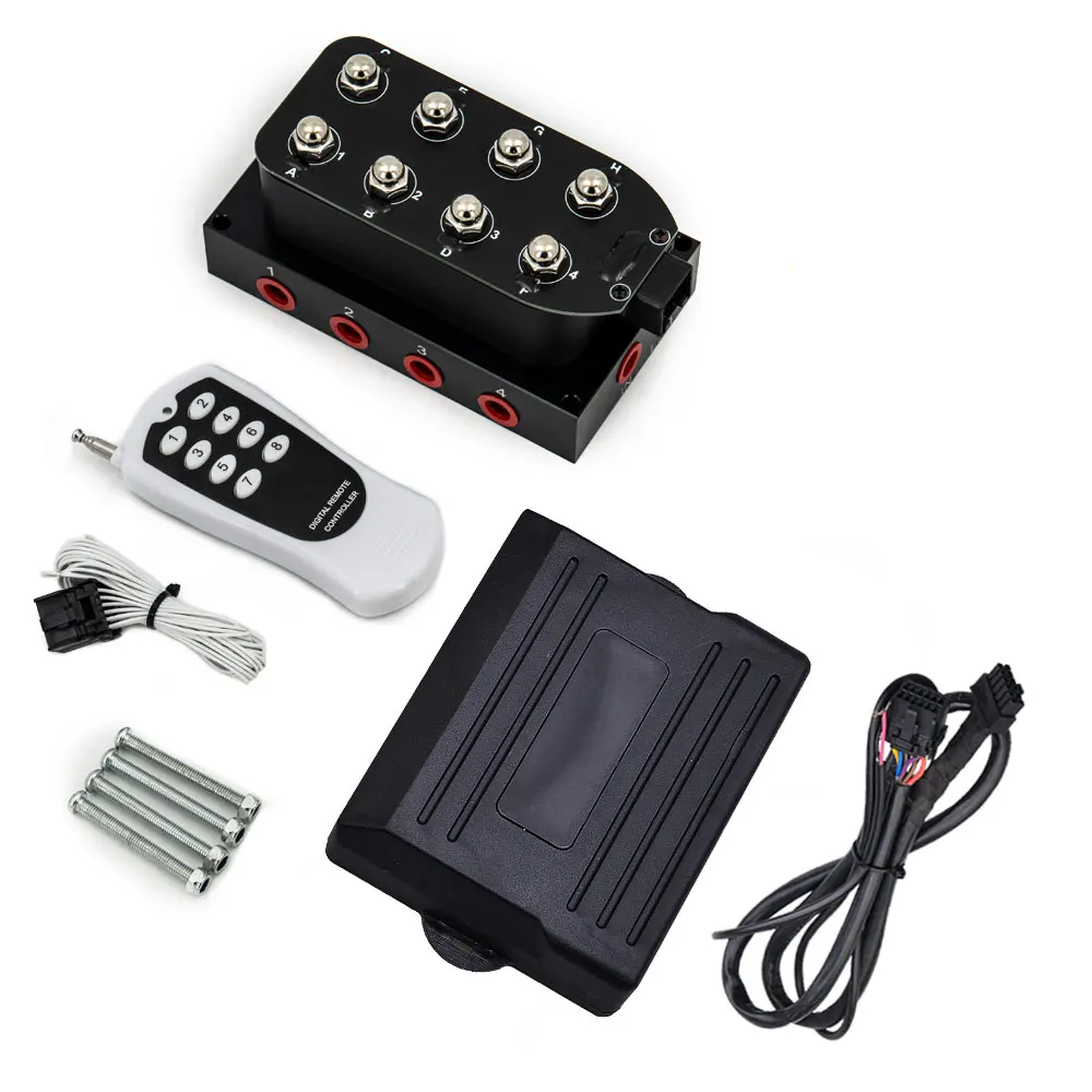 

12 В 8-клапанный электромагнитный клапан, коллекторный клапан с воздушной подвеской и пультом дистанционного управления 0-200 PSI