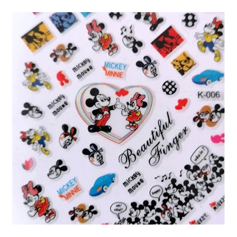 

3 шт., декоративные наклейки для ногтей «Минни Маус»