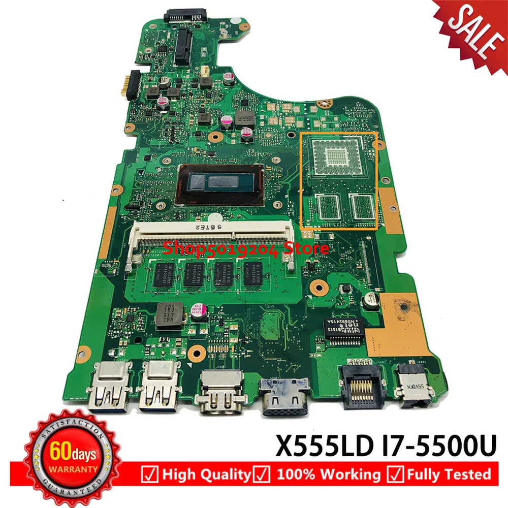 

Материнская плата для ноутбука Asus X555LNB X555LN X555LD X555LB X555LJ X555LF rev3. 3 со штативом X555LN X555LD материнская плата