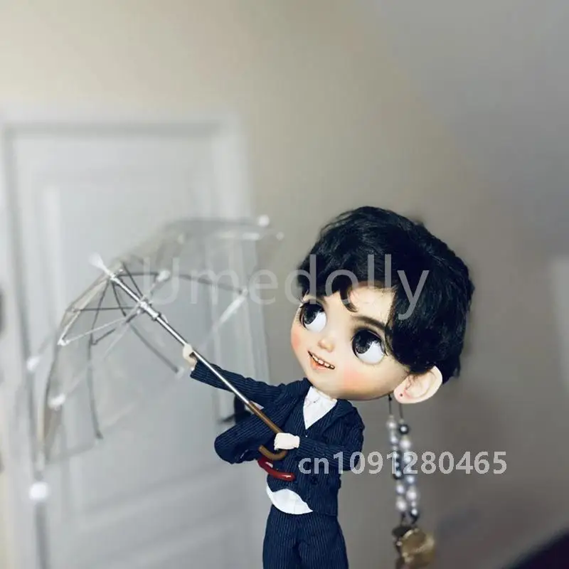 Мини-прозрачный зонт в масштабе 1/6 или 1/12 для Blyth Barbies OB11 1/8 BJD кукла одежда