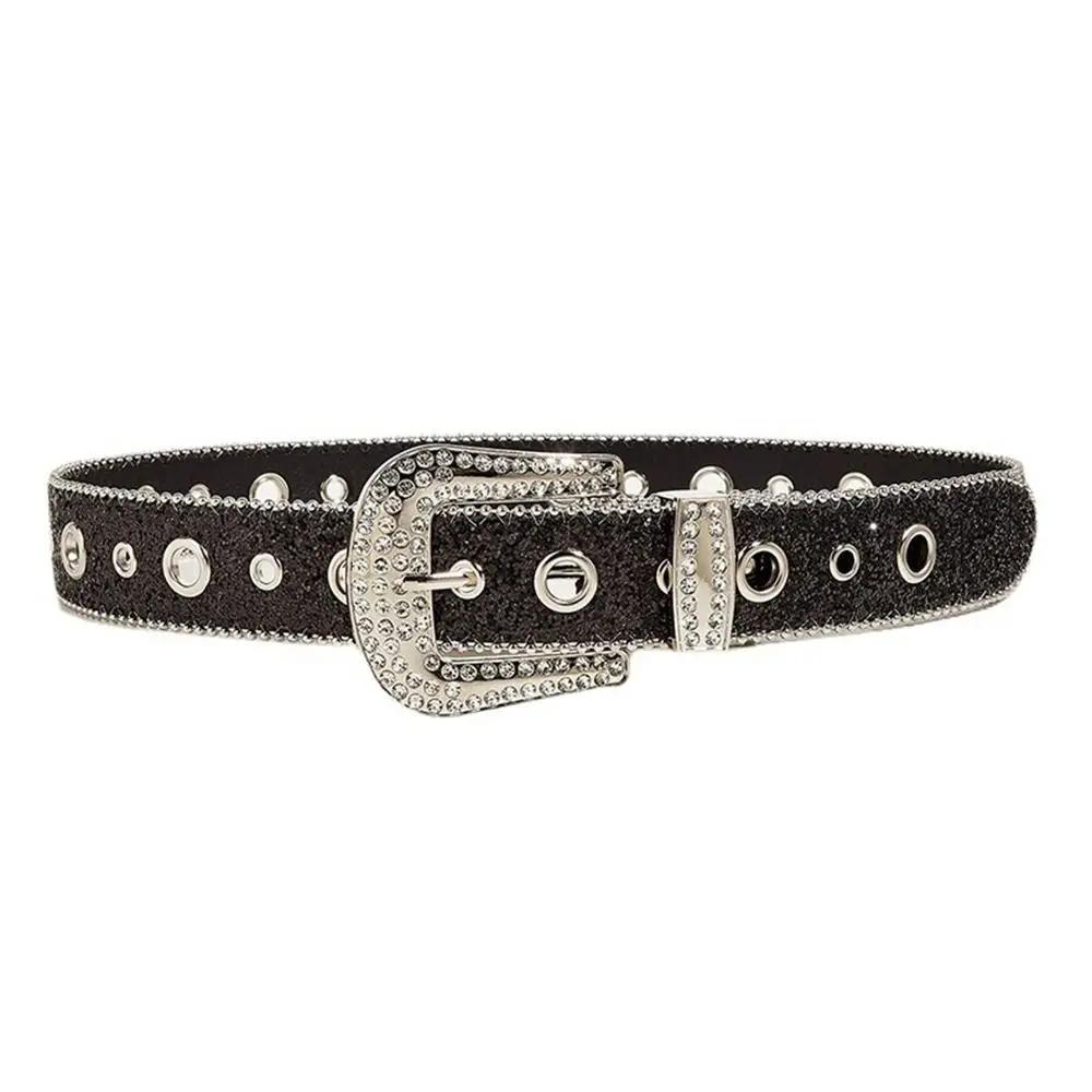 Accessories PU Leather Diamond Y2k Waist Strap Corset Belt Adjustable Waistband Women Waist Belt Rhinestone Belt
