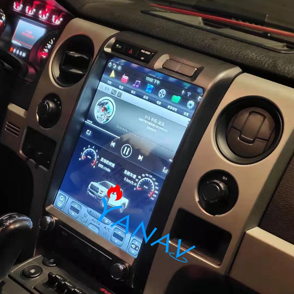

Автомобильный мультимедийный плеер Tesla, 13 дюймов, Android 9,0, 4 + 64 дюйма, GPS, для Ford Raptor F150 2009-2014
