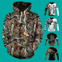 mens hoodies tracksuit joggers 2 pcs set maple leaves camouflage 3d sportswear long sleeve camping hunting clothing coats tops