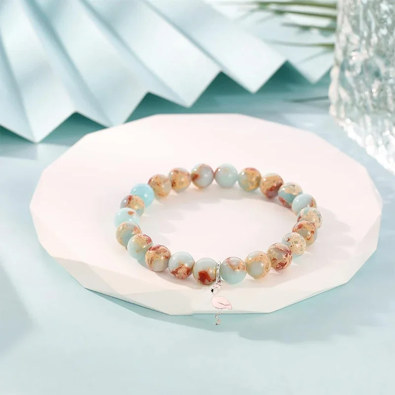 Элегантный браслет с круглыми бусинами подходящий для подарка Firebird на День