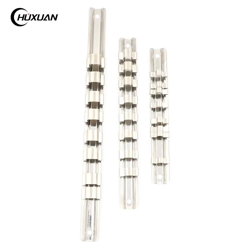 

Новый держатель для розеток 1/4 "3/8" 1/2 "с 8 зажимами на рейке органайзер для хранения инструментов