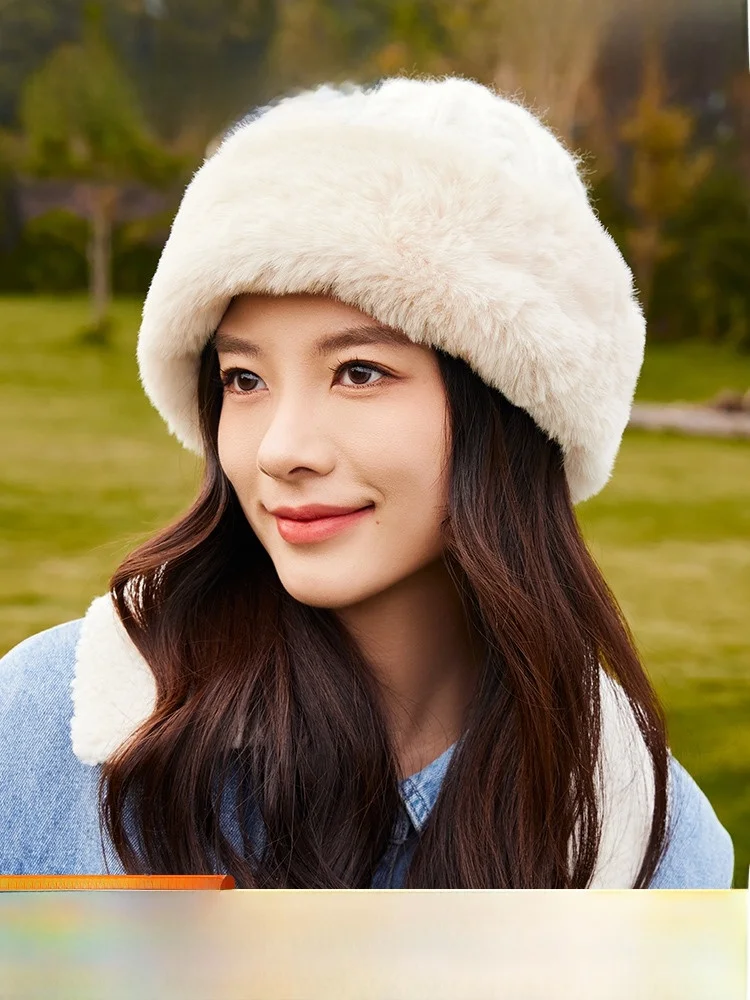 2024 новая зимняя женская лоскутная пушистая вязаная шапка модная теплая