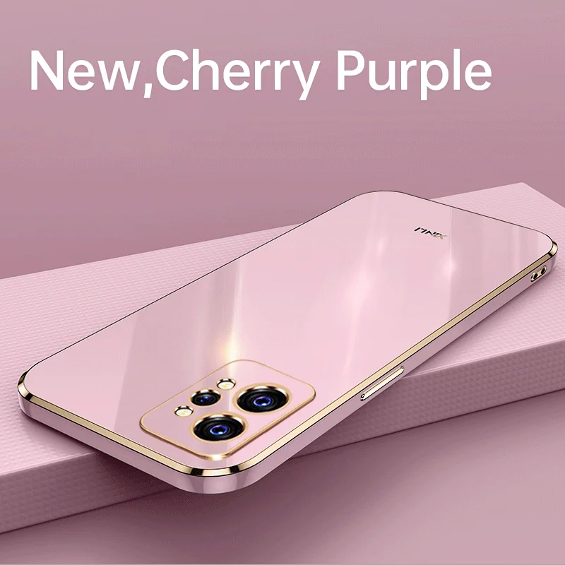 luxury square plating phone case on for realme gt2 pro 9i realme9i gt neo2 neo 2 shockproof soft tpu back cover phone cases free global shipping