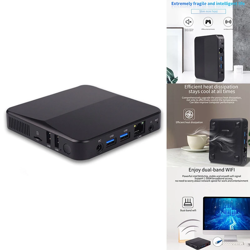 Мини-ПК P3T Smart TV BOX Geminilake J4105 Windows 10 8 ГБ ОЗУ 64 Гб SSD Bluetooth 4.2 WIFI мини-Рабочий стол |