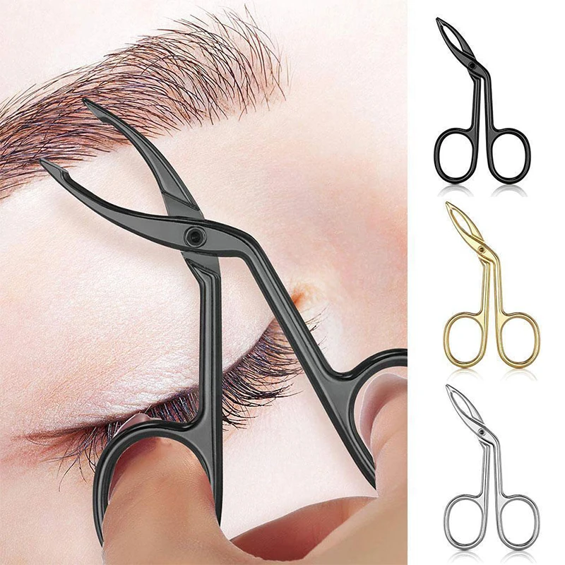 

Simple Practical Unisex Eyebrows Beauty Tools Antiskid Scissors Shaped Make Up Eyebrow Clip Tweezer Eyebrow Trimmer