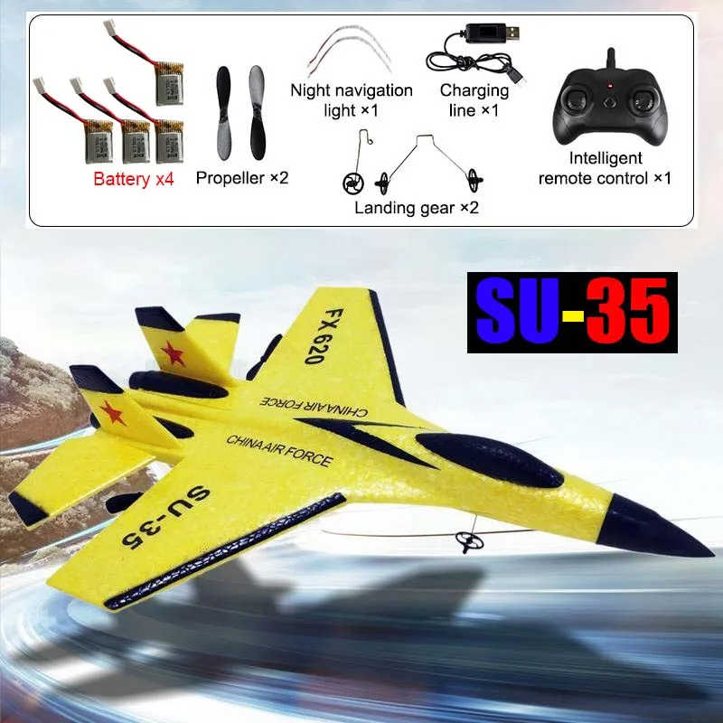 

2.4G Remote Control Plane SU35 Foam Fixed Wing Remote Control Glider Remote Control Fighter Aircraft Toys for children