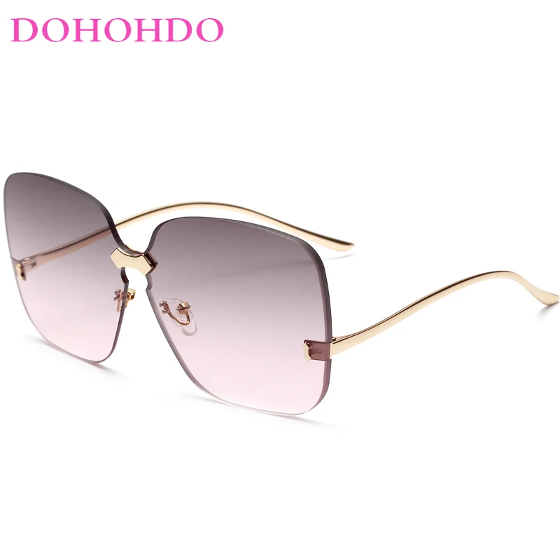 Солнечные очки DOHOHDO без оправы для мужчин и женщин роскошные солнцезащитные