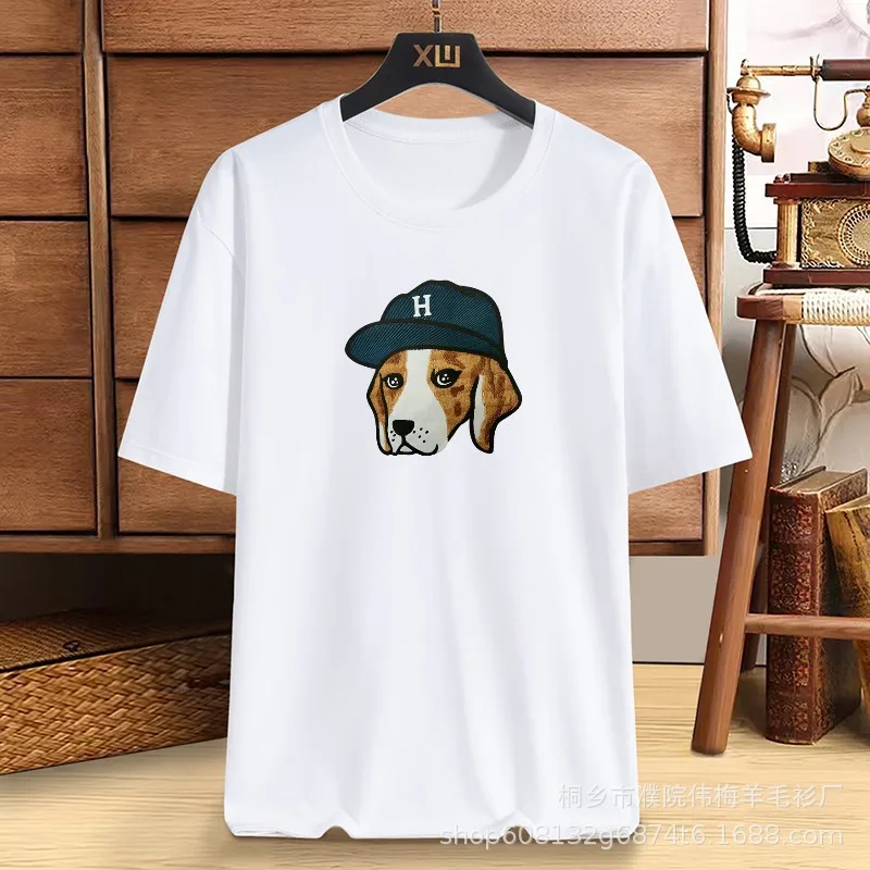 Hazzys Summer New Male Korean Round Neck Casual Solid Color Tide Tops Casual Travel Street Fashion Short Sleeve