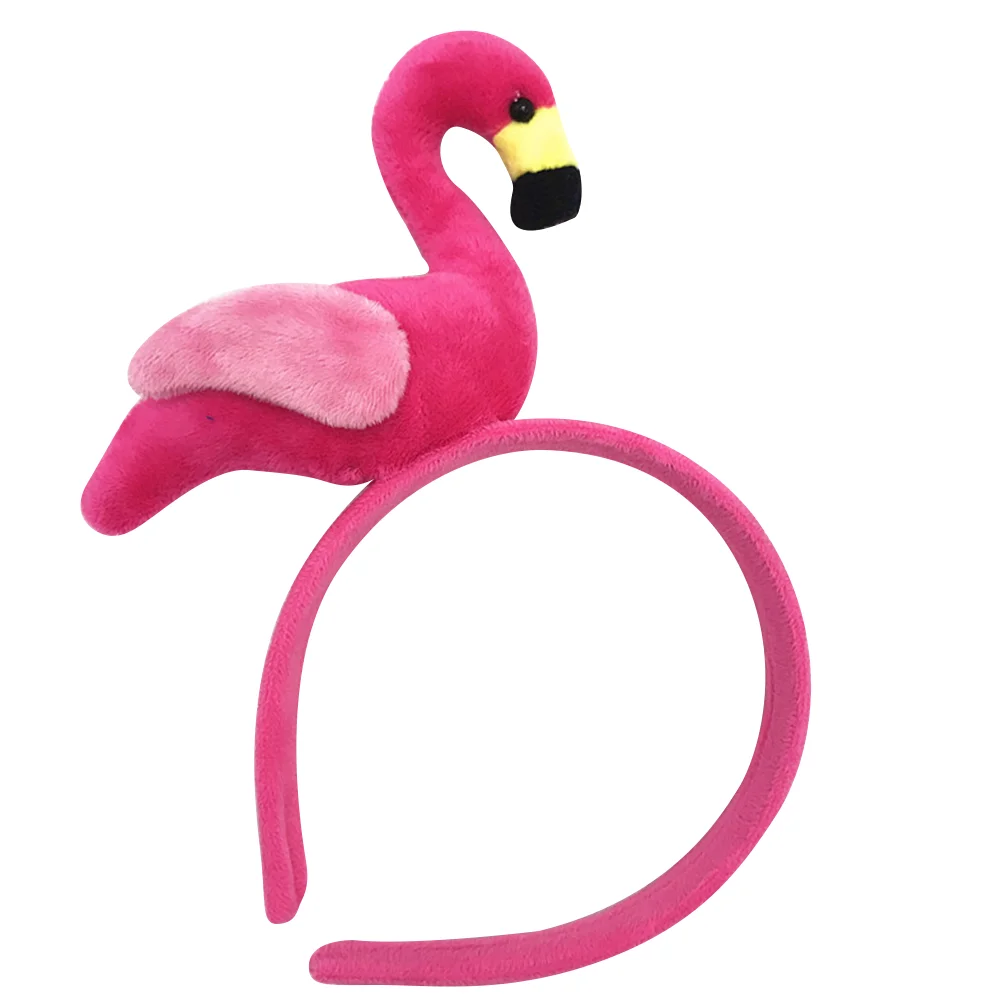 

Plush Flamingo Headdress Creative Hair Hair Accessory for Birthday Christmas (Rosy)