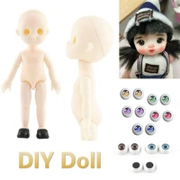 16cm bjd doll 7 color eyes without makeup 13 movable joints doll diy dolls girls toys gift opened head%ef%bc%89