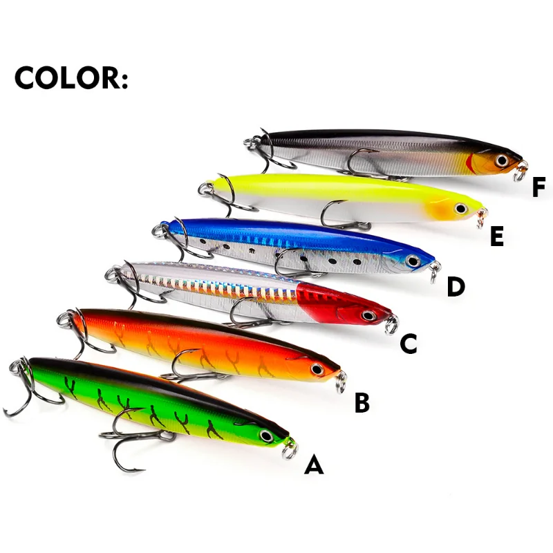 

1PC Sinking Pencil Fishing Lure Minnow Artificial Lures 10g 14g 18g 24g Hard Bait Bass Fishing Tackle for Freshwater Saltwater