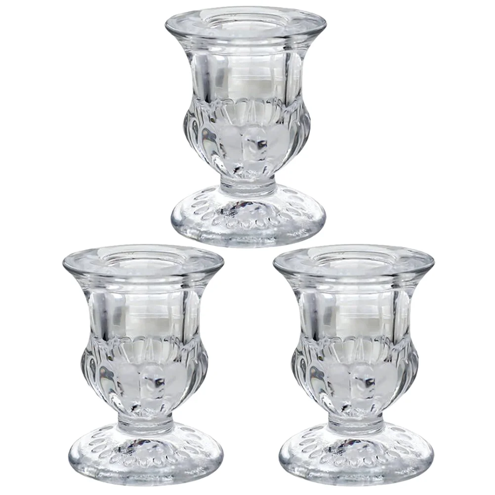 

3pcs Dinner Holder Party Holder Taper Holder Tabletop Stand Stand Holder