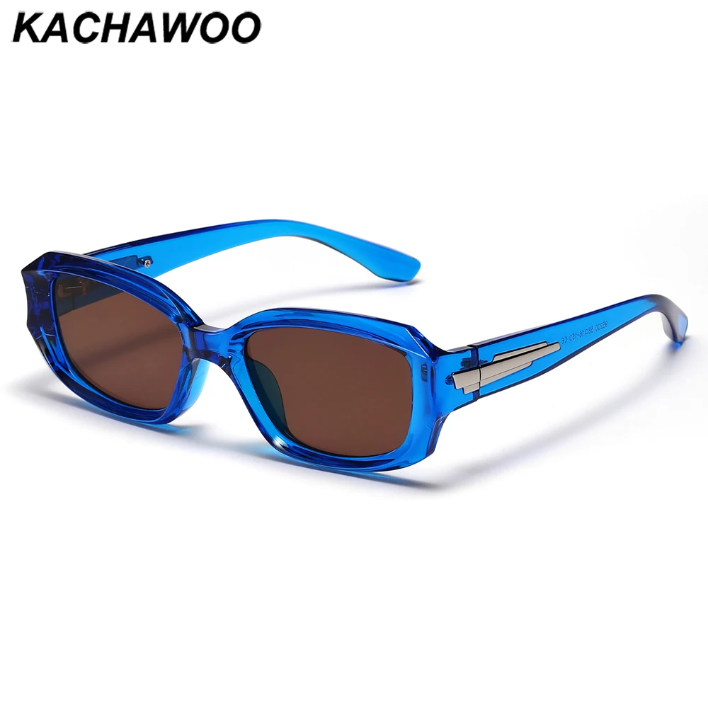 

Мужские и женские маленькие солнцезащитные очки Kachawoo, квадратные солнцезащитные очки с синей, бежевой, зеленой оправой, uv400, корейский стиль...