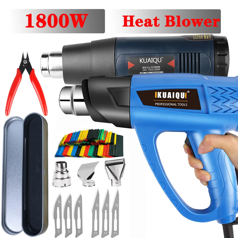 

1800W Hot Air Gun Air Dryer Industrial Hair Dryer Heat Gun for Soldering Thermal Blower Soldering Station Shrink Wrapping Tools