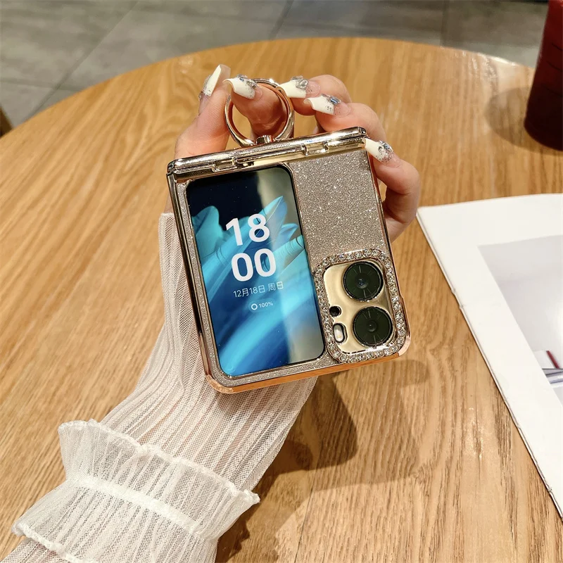 Роскошный Жесткий чехол из поликарбоната с металлическим покрытием для OPPO Find N2