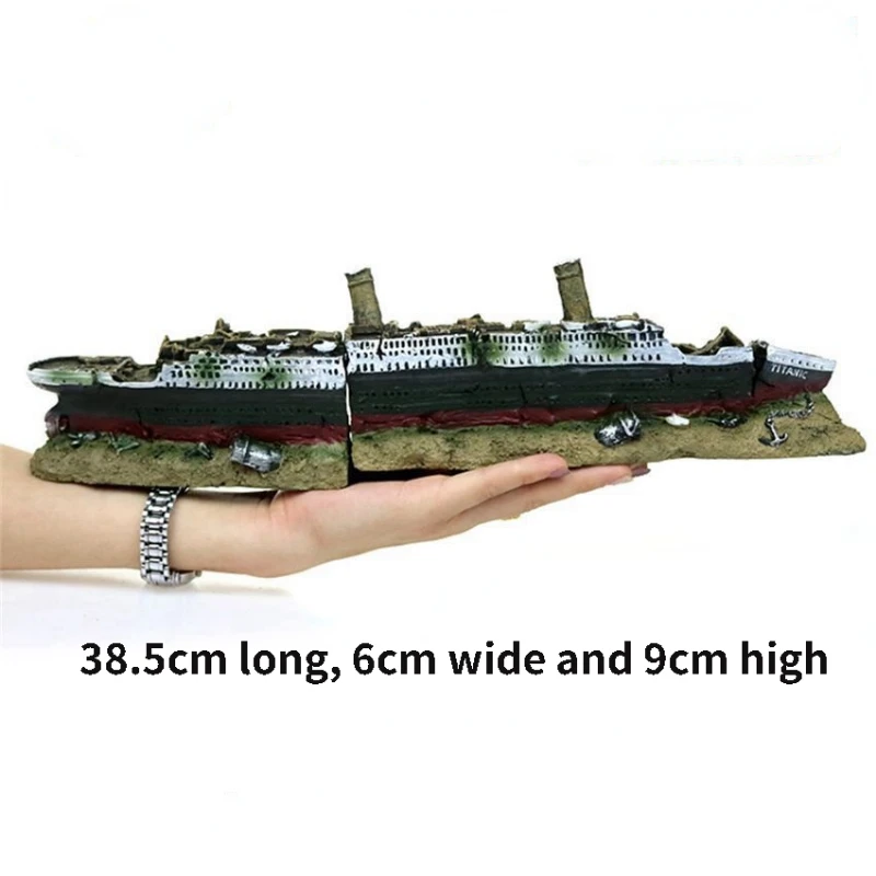 2022 аквариум ландшафтный затопленный корабль Титаник пиратский креативное