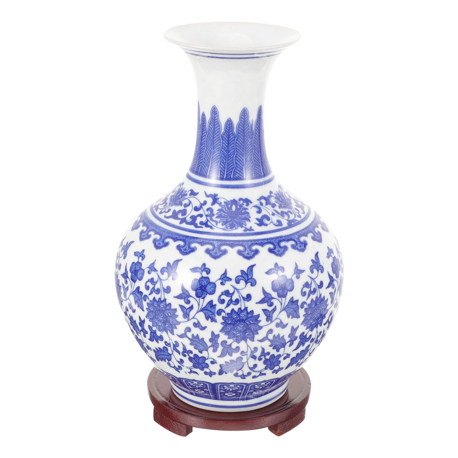 

Blue White Porcelain Vase Decorative Flower Holder Exquisite Trinkets Ceramics Adornment Hydroponic Planter Home Chinoiserie