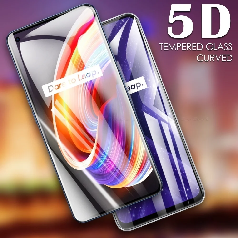 

Full Cover 5D Curved Tempered Glass Screen Protector For Realme GT2 GT Neo 2 2T 3T 3 X50 X7 Pro Max X3 X2 XT Protective Film