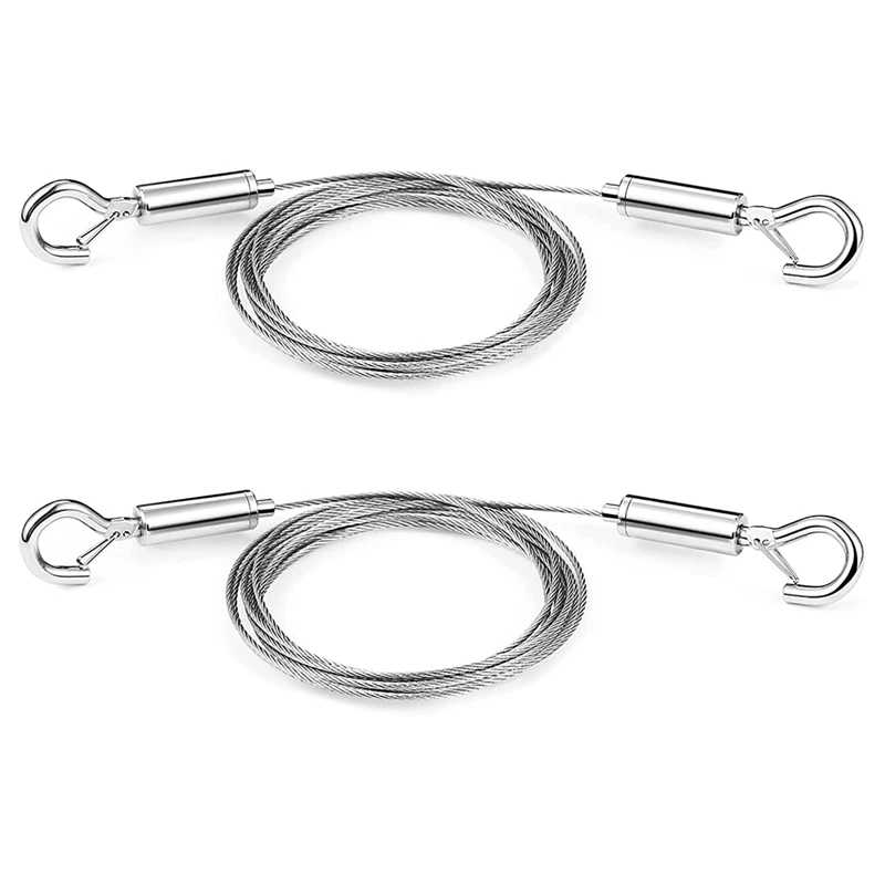 

Adjustable Picture Hanging Wire Heavy Duty Supports - 2 Pack Hanging Hardware, 2M X1.5Mm Stainless Steel Wire Rope