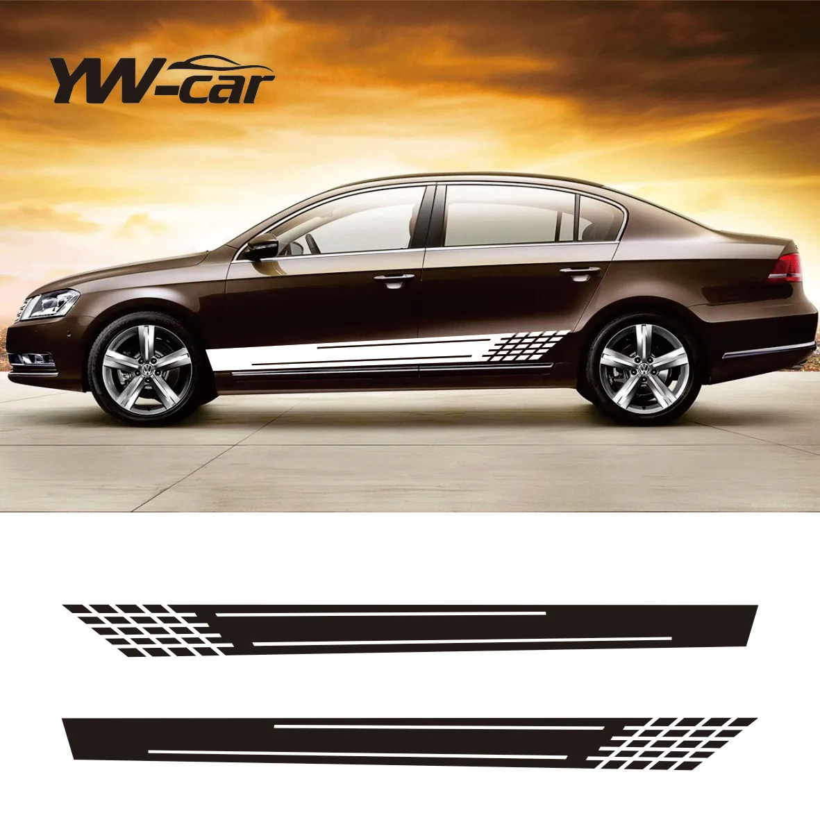 Стильная автомобильная виниловая наклейка графический боковой элемент наклейки