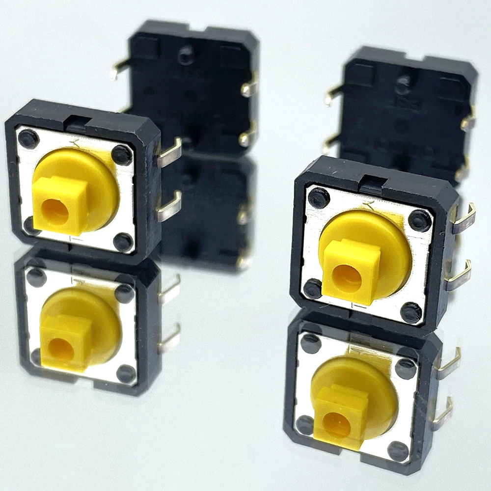 Тактильные переключатели желтого и квадратного цветов 10 шт./партия 12x12x7 мм шт.