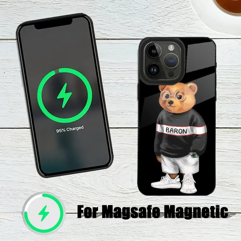 Новый чехол для телефона B-Baron Filou B-Bear iPhone 15 14 13 12 11 Plus Pro Max Mini Magsafe с магнитной