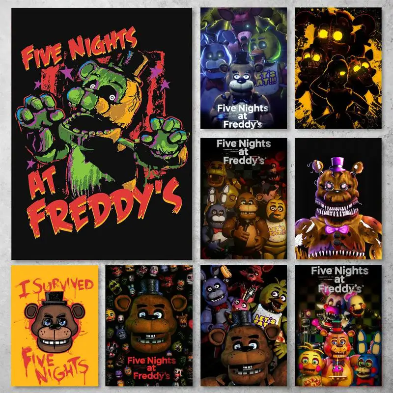 

Постеры с забавными играми FNAF, плакаты с принтом, настенные картины для гостиной, украшение для дома