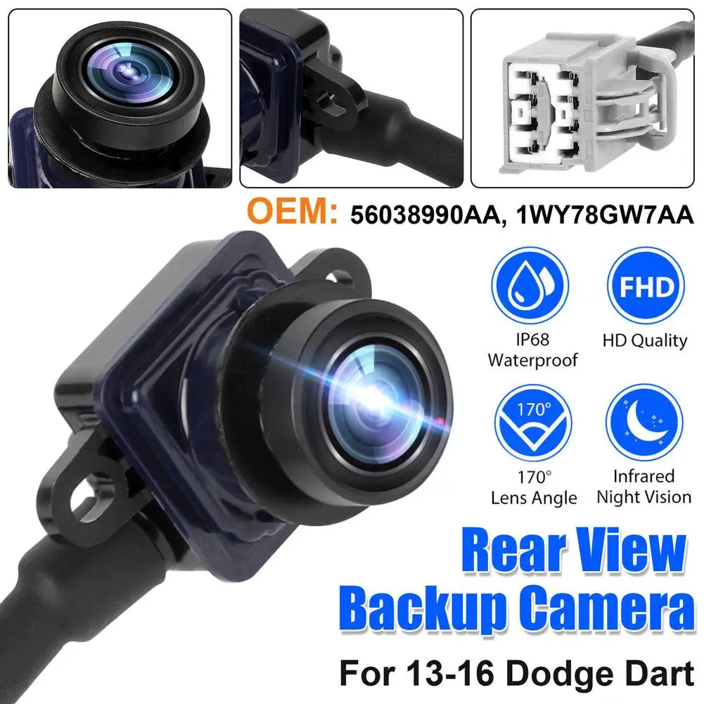 

Car Rearview Backup Camera PDC Parking Camcorder 56038990aa Parts Compatible For 2013-2016 Dodge Dart