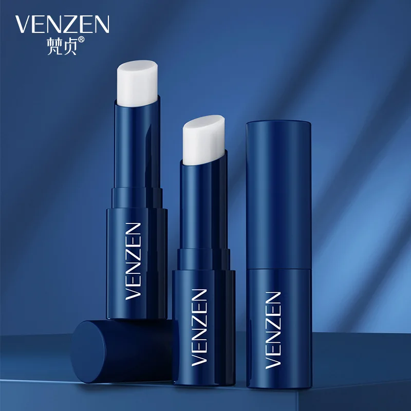 VENZEN Men's Moisturizing Lip Balm Moisturizing To Reduce Lip Lines Anti-Dry And Chapped Moisturizing Repairing Natural Glossy