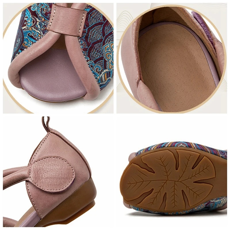 Босоножки женские из натуральной воловьей кожи на платформе 2 5 см