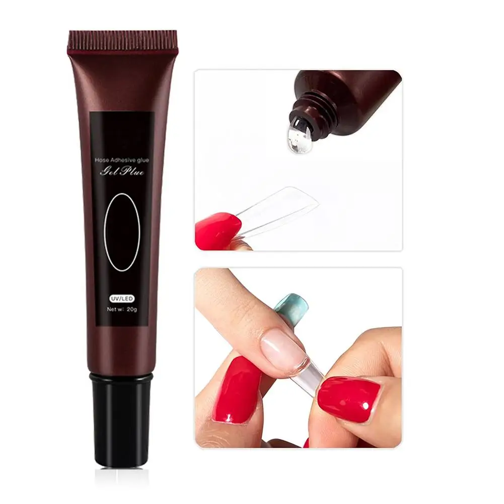 

20g Nail Glue Gel Nail Solid Patch Glue Phototherapy Extension Nail Glue Gel For Nail Art Decorations