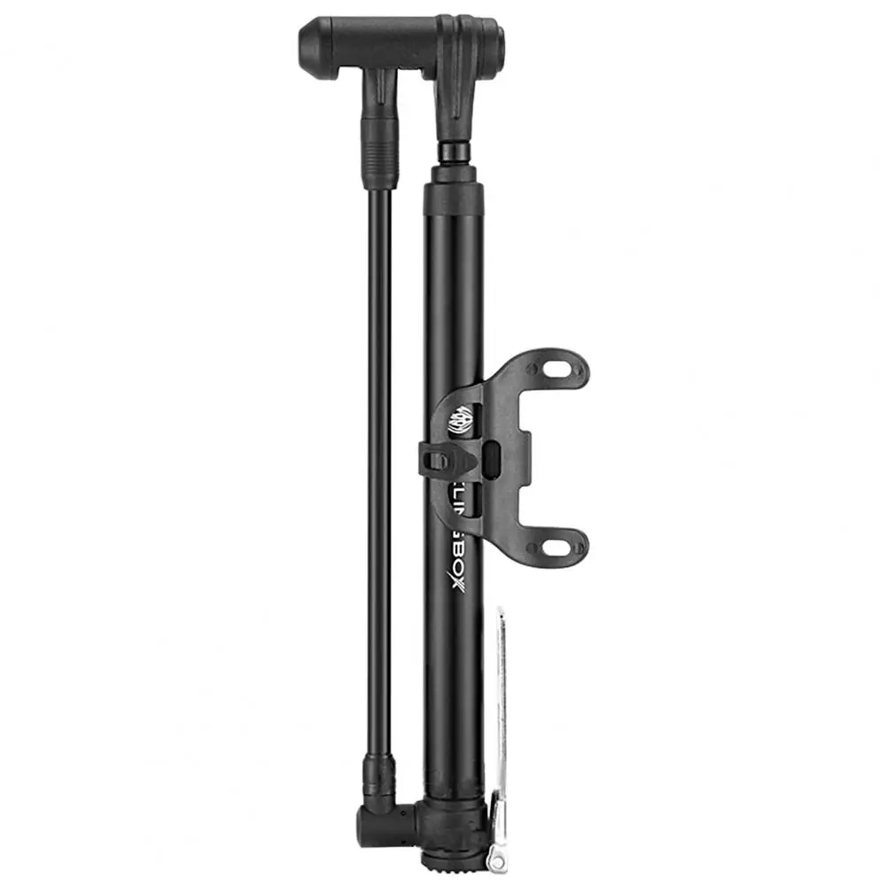 

Tire Pump Double Head Valve Rustproof High Pressure L-shape Handle Aluminum Alloy Wear-resistant Bicycle Pump for Ball