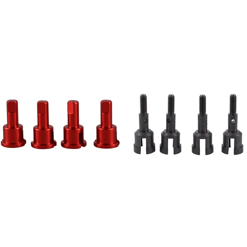 

NEW-4PCS Metal Upgrade Wheel Hub With 4Pcs Alloy Differential Cup Differential Reduction Joint Cup Rc Parts
